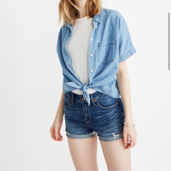 Madewell high rise denim shorts - Picture 6 of 8